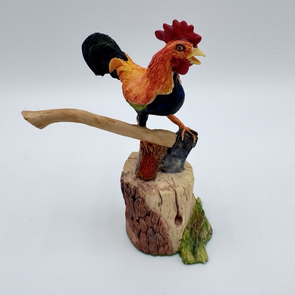 Lowell Davis IGNORANCE IS BLISS Figurine Rooster On Stump‎ With Ax Schmid RARE